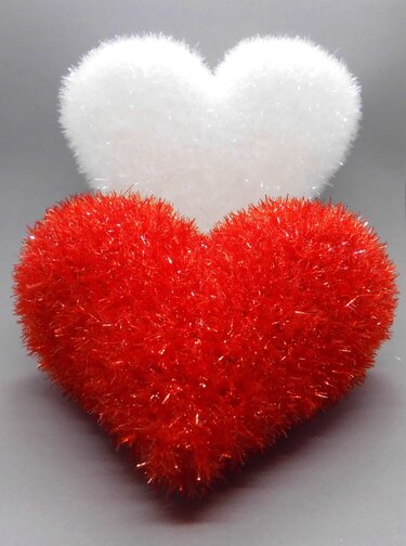 Crochet pattern heart decoration and bath sponge - very easy
