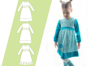 Drehkleid Schnittmuster u. Anleitung Jerseykleid Maje - Nähen