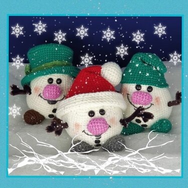 Franz, Fred und Ferdinand, die drolligen Schneemänner - Häkeln