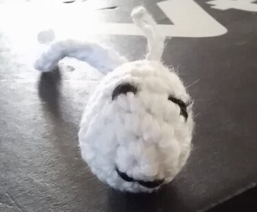 Häkelanleitung Schlüsselanhänger/Taschenbaumler "Spermi"