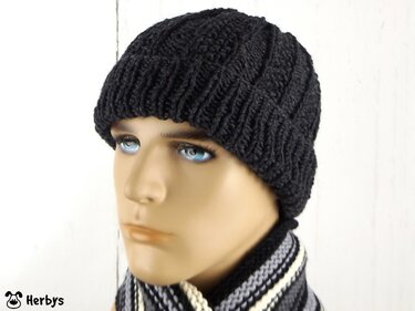 Strickanleitung Herrenmütze "Mustermix"