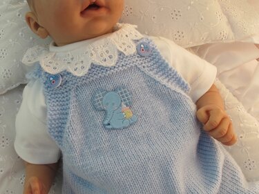 Strickanleitung für Babyset 4-teilig Gr.50/54 für Baby und Reborn