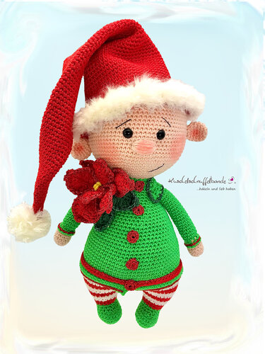 Häkelanleitung Kuschelschnuffelbande Weihnachtself Buddy