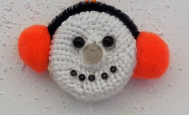 LED Teelicht Schneemann - Strickanleitung