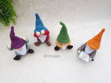 Häkelanleitung Wichtel - Die Ahnungslosen! - nichts sehen, hören, sagen - Häkeln