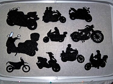 Motorrad Motorroller Stickdatei Silhouetten - Bild 2