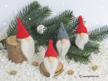 Häkelanleitung für kleine Weihnachtswichtel als Baumschmuck - Bild 2