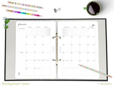 Monthly Planner 1M2P v A5 inserts Dogs A5K21225 - Crafts