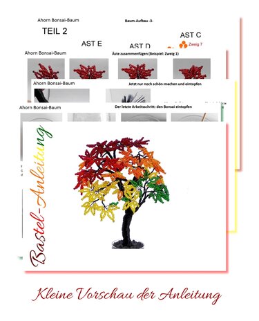 Autumn Maple Bonsai made of beads and wire - and love - Crafts