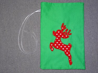 Hirsch Reh Weihnachten Stickdatei inkl. gratis Säckchen Dateien - Sticken