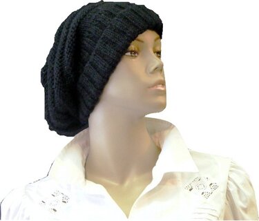 E-Book / Strickanleitung Nele- Beanie,Slouchy,Wurmmütze, extra lang 