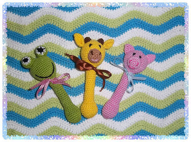 E-Book - Häkelanleitung - Rassel - Greifling - Spielzeug