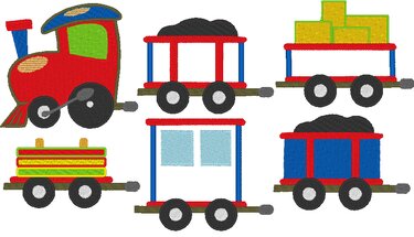 Lok Eisenbahn Stickdatei - Sticken