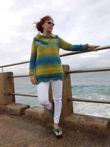 Seaside Scallops Sweater Top - Knitting