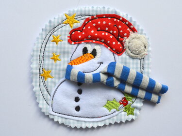 Stickdatei Doodle Schneemann 3er Set für den 10x10cm Rahmen - Sticken