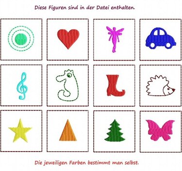 Stickdatei "Spiel mit!" für den Rahmen 13 cm x 18 cm - Sticken