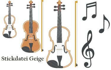 Geige Stickdatei - Sticken