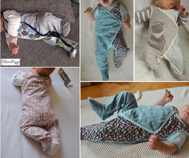 Wickelstrampler "Krümel" Gr. 44-74 - Nähanleitung Schnittmuster Beamer - Bild 3