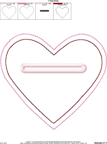 Stickdatei ITH Botschaft des Herzens für den 10x10 Rahmen - Sticken