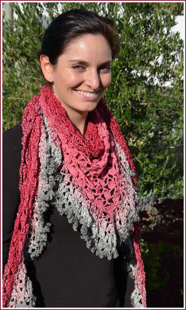 Tuch "Rüschchenfein" mit 1 BOBBEL-COTTON von Woolly Hugs - Bild 3