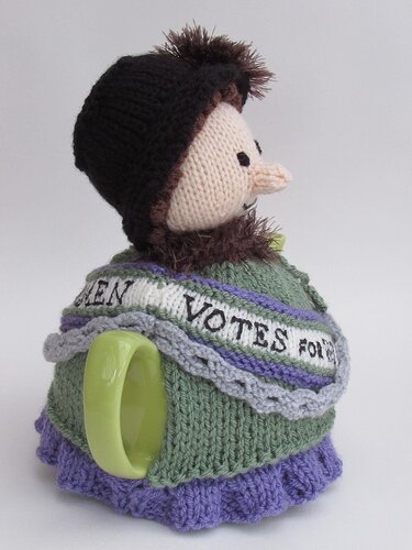 Suffragette Tea Cosy - Knitting