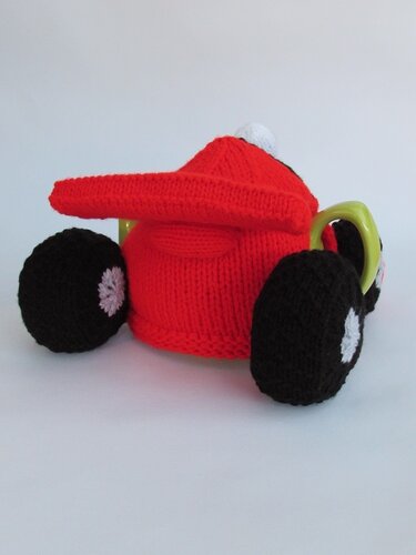 F1 Racing Car Tea Cosy Knitting Pattern