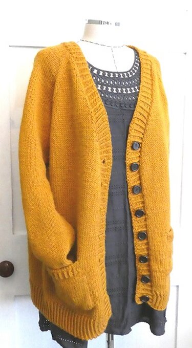 Classic Boyfriend Knitted Cardigan Jacket Oversized Women - Knitting
