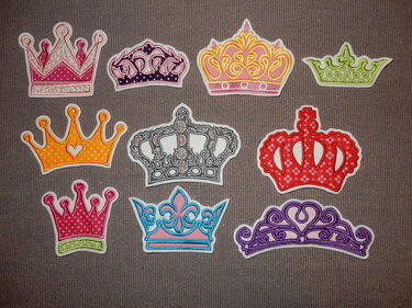 Stickdatei Kronen Krone Prinzessin - Sticken