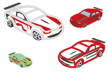 Stickdatei Rennauto - Sticken