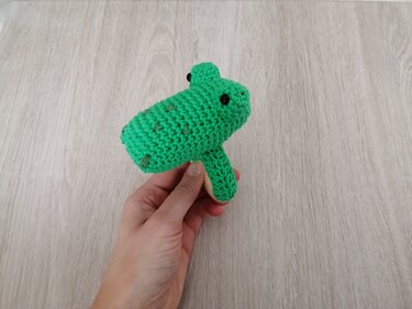 Crochet Pattern Crocodile Rattle, crochet Babyrattle
