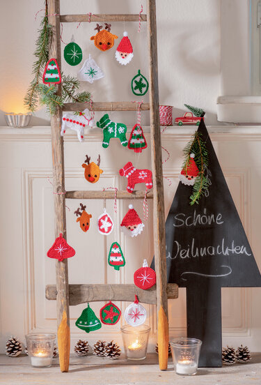 Gehäkelte Weihnachtsbaumanhänger Set - Bild 2