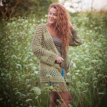Granny Stripes Kimono Cardigan - Image 2