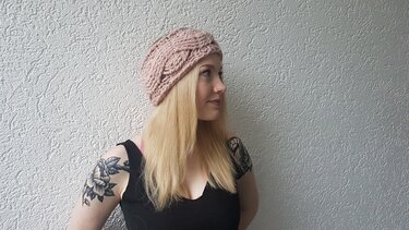 Häkelanleitung Stirnband mit Zopfmuster, alle Größen - Bild 2
