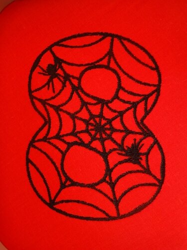 Spinnen Zahlen Stickdatei - Sticken