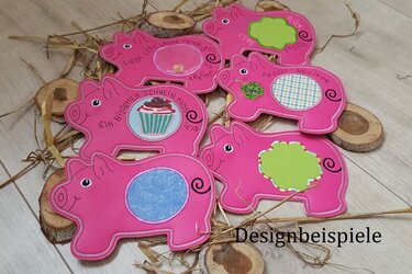 ITH Stickdatei Mug-Rug Silvestergrunzi Filz, für den 13x18 Rahmen - Sticken