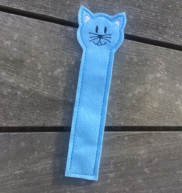 Lesezeichen Katze Stickdatei ♥ ITH 13x18 - Sticken