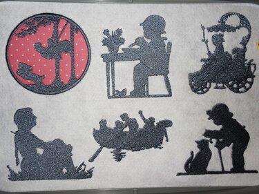 Nostalgie Kinder Silhouette Stickdatei Vol.2 - Sticken