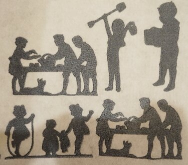 Nostalgie Kinder Silhouette Stickdatei Vol.1 - Sticken