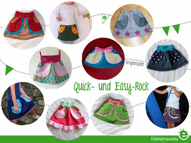 Quick- und Easy-Rock • Gr. 74 -128 • E-Book / Schnittmuster / Nähanleitung