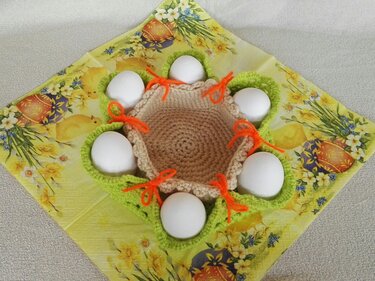 Häkelanleitung Osterkorb / Eierhalter