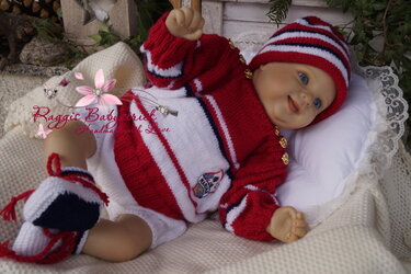 Strickanleitung f&uuml;r Baby's u. Reborns Modell Inka Gr. 52 - 56 4-teilig - Bild 6