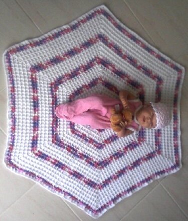 Häkelanleitung Babydecke "Hexagon" - Bild 2