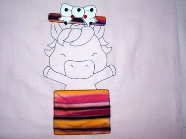 Stickdatei Redwork Geburtstags Einhorn - Bild 4