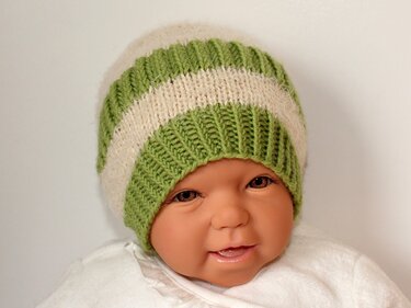 Strickanleitung Babymütze, Baby-Mütze ca. 0 - 5 Monate - Bild 11