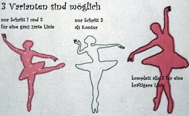 Stickdatei Tänzerin Ballerina Doodle - Sticken
