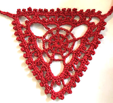 Spinnennetzcollier  ( oder Mittelteil für Fussbikini ) - Häkeln