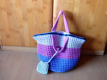 Häkelanleitung Waffeltasche individualisierbar