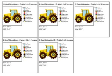 Stickdatei Traktor - Sticken