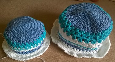 Sommermütze Farb- und Mustermix ab 2 Jahre - Häkeln