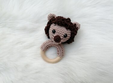 Crochet Pattern Lion Rattle, crochet Babyrattle